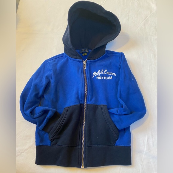 Polo Ralph Lauren Polo Team Full Zip Cotton Jersey Hoodie Toddler Boy Size 4T - Picture 2 of 16